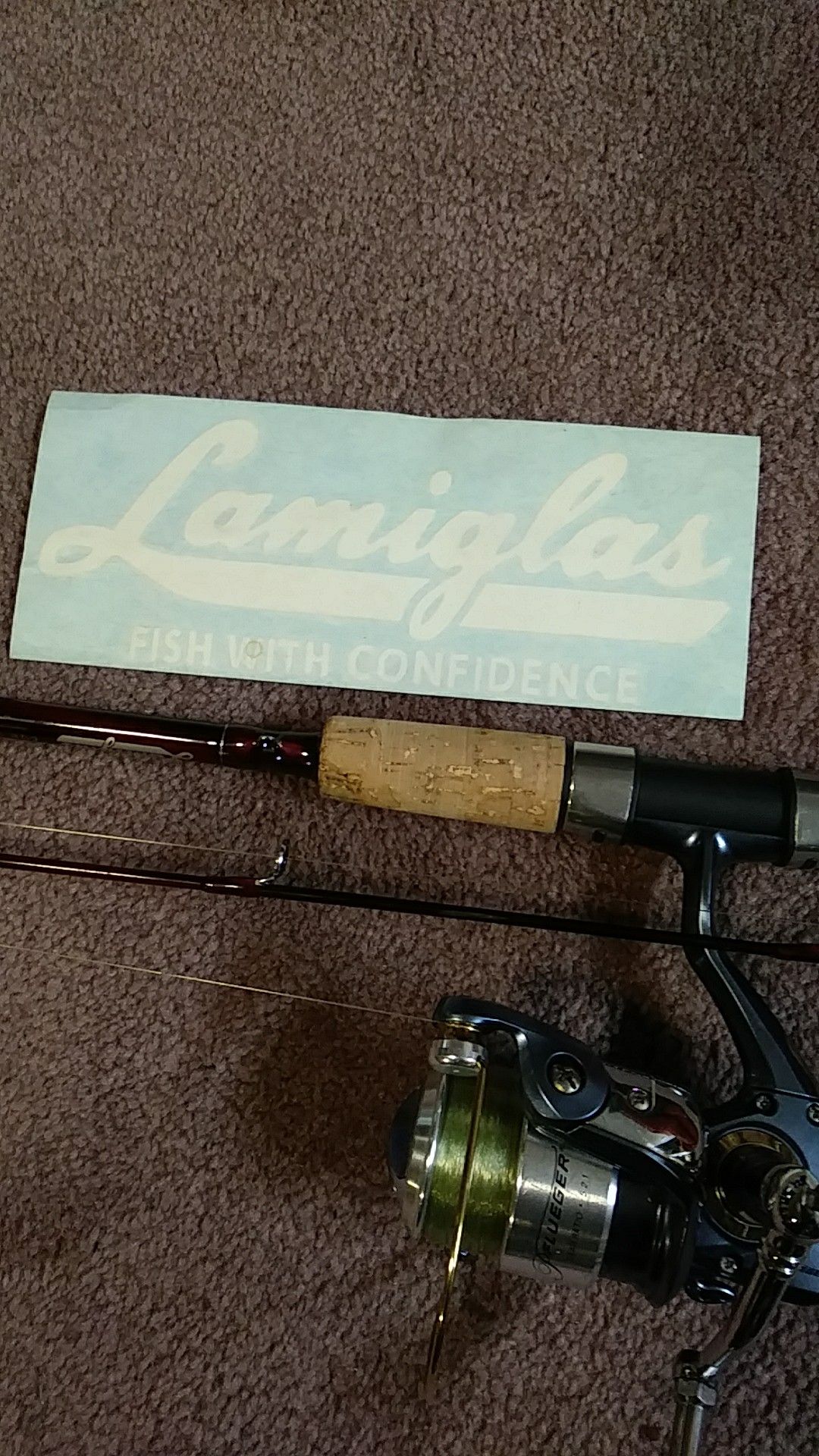 Lamiglas X11 LX106MLS. 10'6" Fishing Rod and aPflueger President Reel.