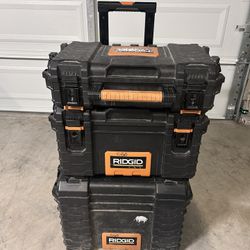 Rigid Tool Storage Boxes - 3 Boxes 