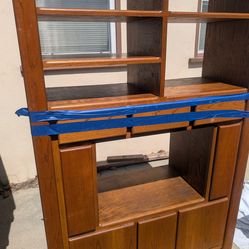 Solid wood entertainment center/bookshelf