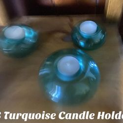 Turquoise Candle Holders