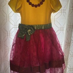 Fancy Nancy Girls Costume Size 4-6x