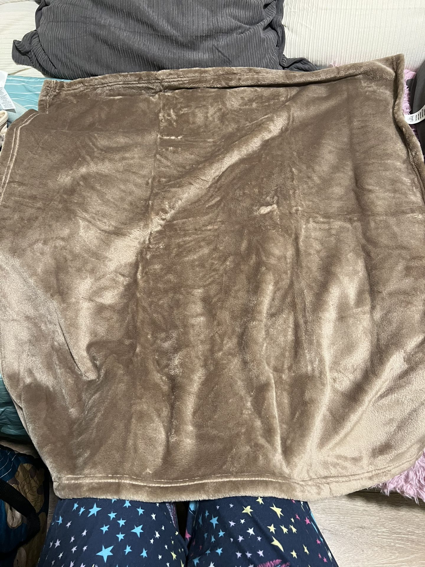 Fuzzy Brown Baby Blanket