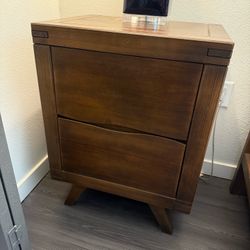 2 Modern Wooden Nightstands