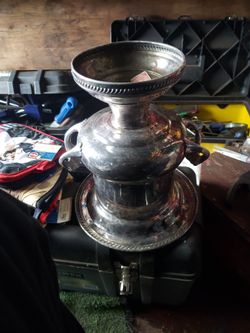 BJ Roger silver company champagne holder