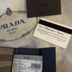 vintage prada authenticity card
