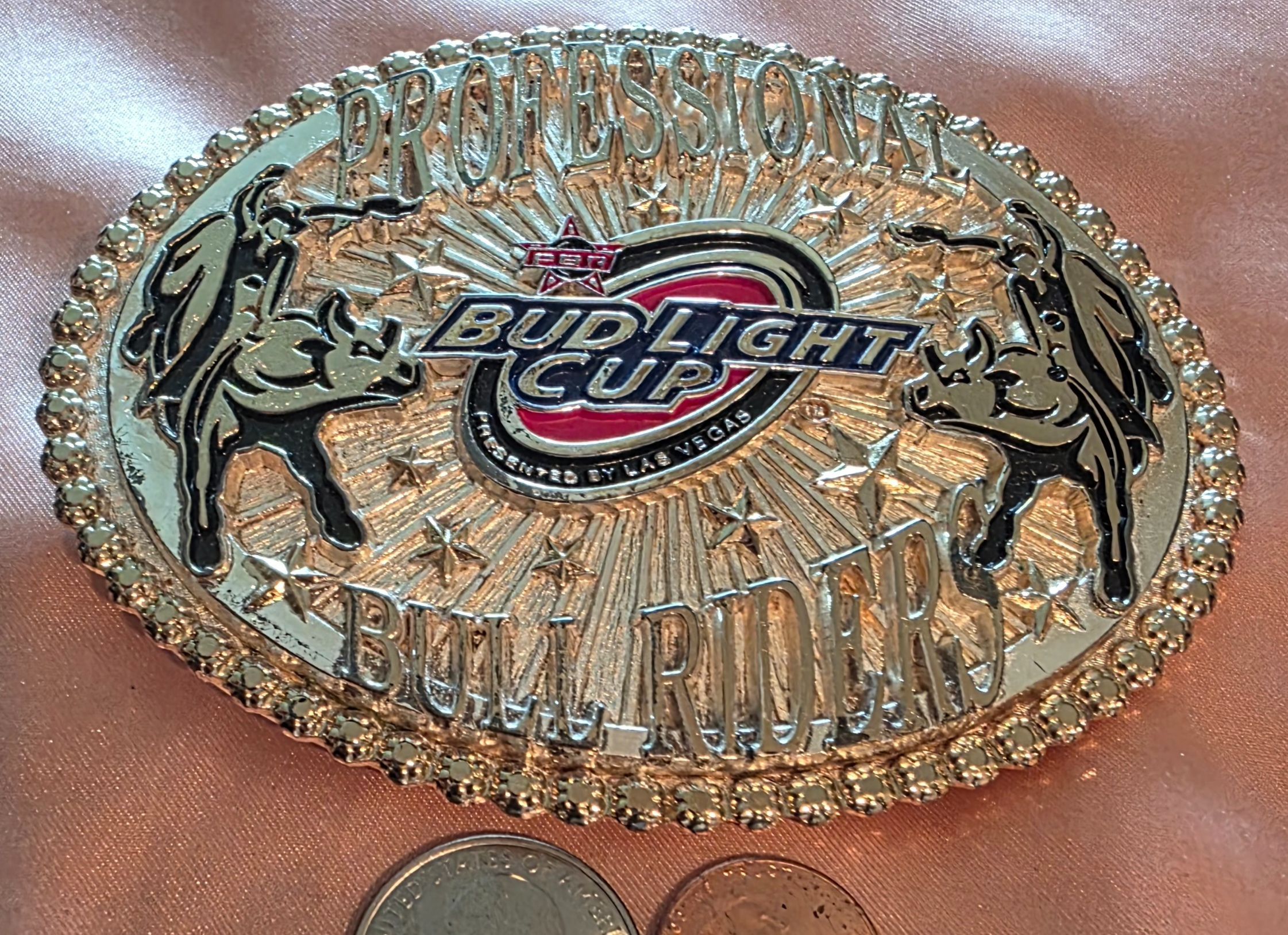 Vintage Metal Belt Buckle, Professional Bull Riders, PBR Design, Montana Silversmiths, Nice Horse Head, Nice Design, 4 1/4" x 3 1/4", Heavy Duty, Qual