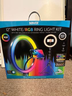 12” White/RGB ring light kit