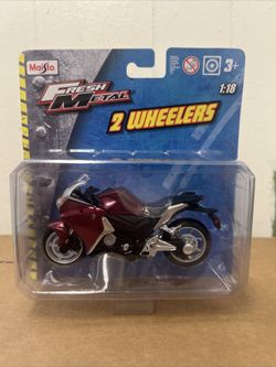 1/18 MAISTO FRESH METAL 2 WHEELERS HONDA NR MOTORCYCLE **BRAND NEW & RARE** Burg