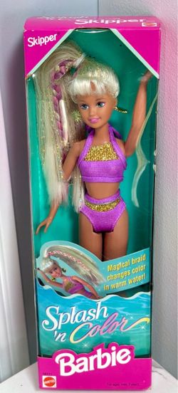 Skipper Doll (Barbie Mattel Splash 'n Color–Vintage 1996 New in Box!
