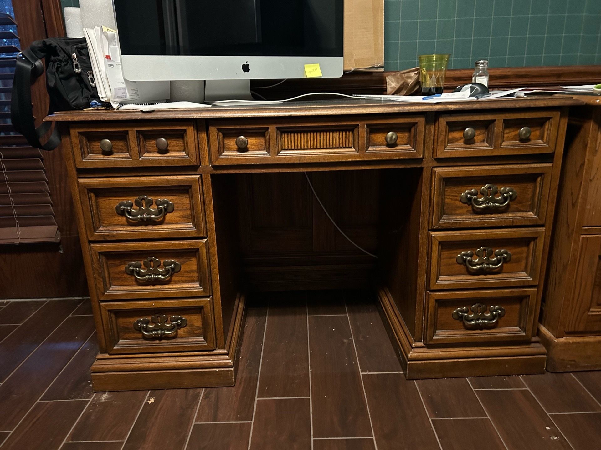 Small wood desk-free