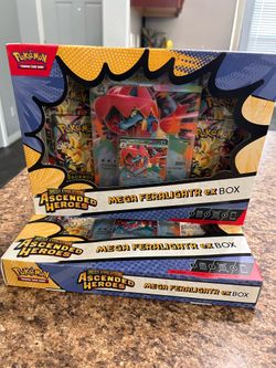 Pokemon Ascended Heroes Mega Feraligatr Ex Box - New Sealed