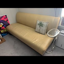 Leather Armless Couch