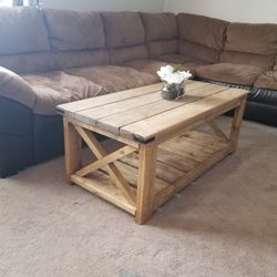 Handmade/crafted farmhouse style coffee table