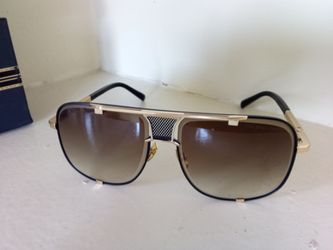 Dita Mach Five Gold Brown Lenses Sunglasses