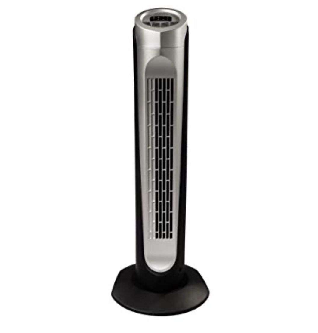 HOLMES HTF3222A-STM Tower Fan, 32 inch, Black