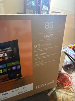 Lg 86 inch smart TV bought it around four weeks ago and it’s been sitting in my basement because I purchased 100 inch and I got 2  85 inch already in