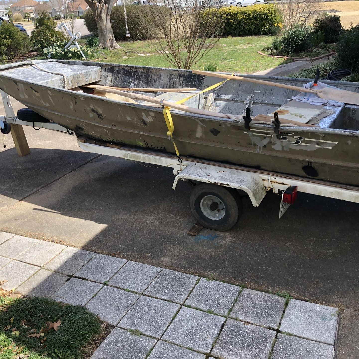14 Ft Jon Boat With Trailer