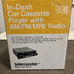 Telemaster CSR-9000 Vintage Car Casette Player AM/FM/MPX Radio