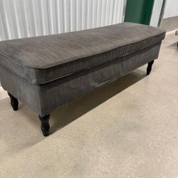 Front of bed gray storage bench …  56” wide , 19” depth, 18” high   $50