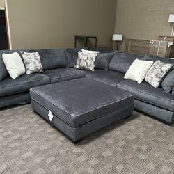 Black Charcoal New Sectional Couch