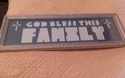 GOD BLESS THIS FAMILY FRAME NEW