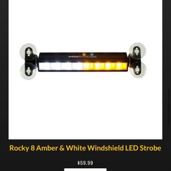 ProStrobe Rocky 8 Amber & White Windshield LED Strobe