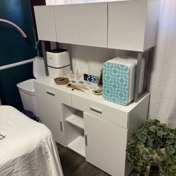 White Storage Cabinet 