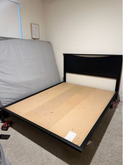 Black Platform Bed Queen Size