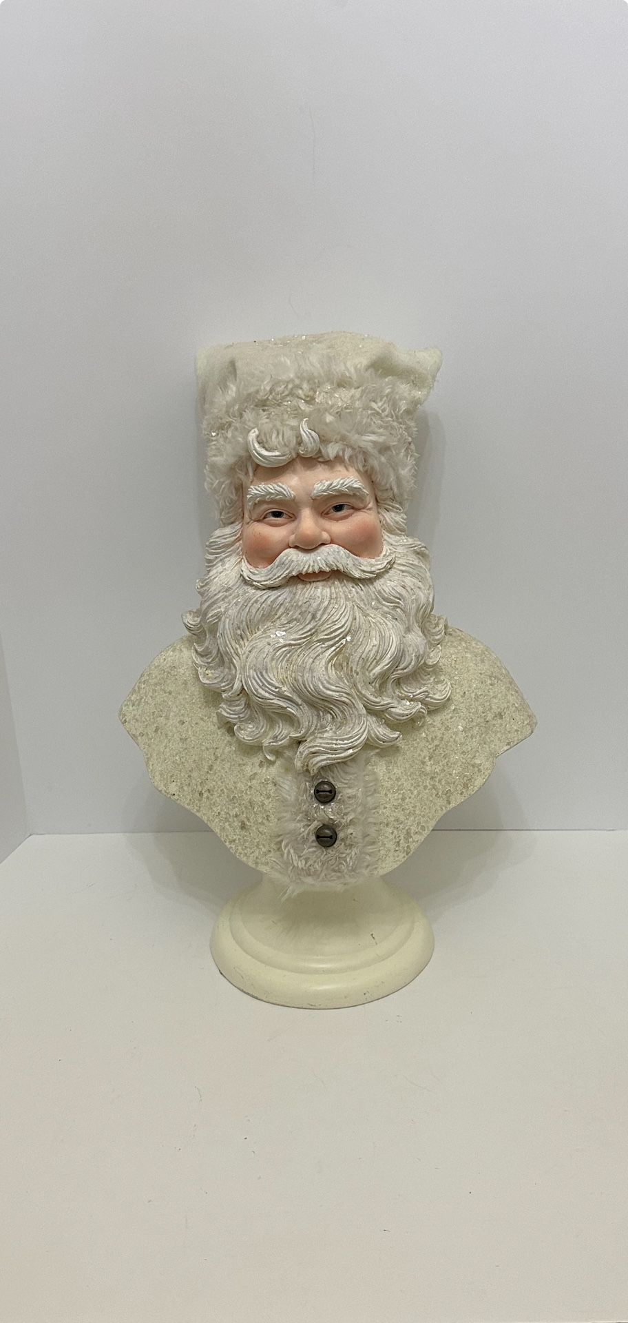 Kurt S. Adler Fabriche’ Masterworks Collection Limited Edition Christmas White 17” Santa Claus Bust