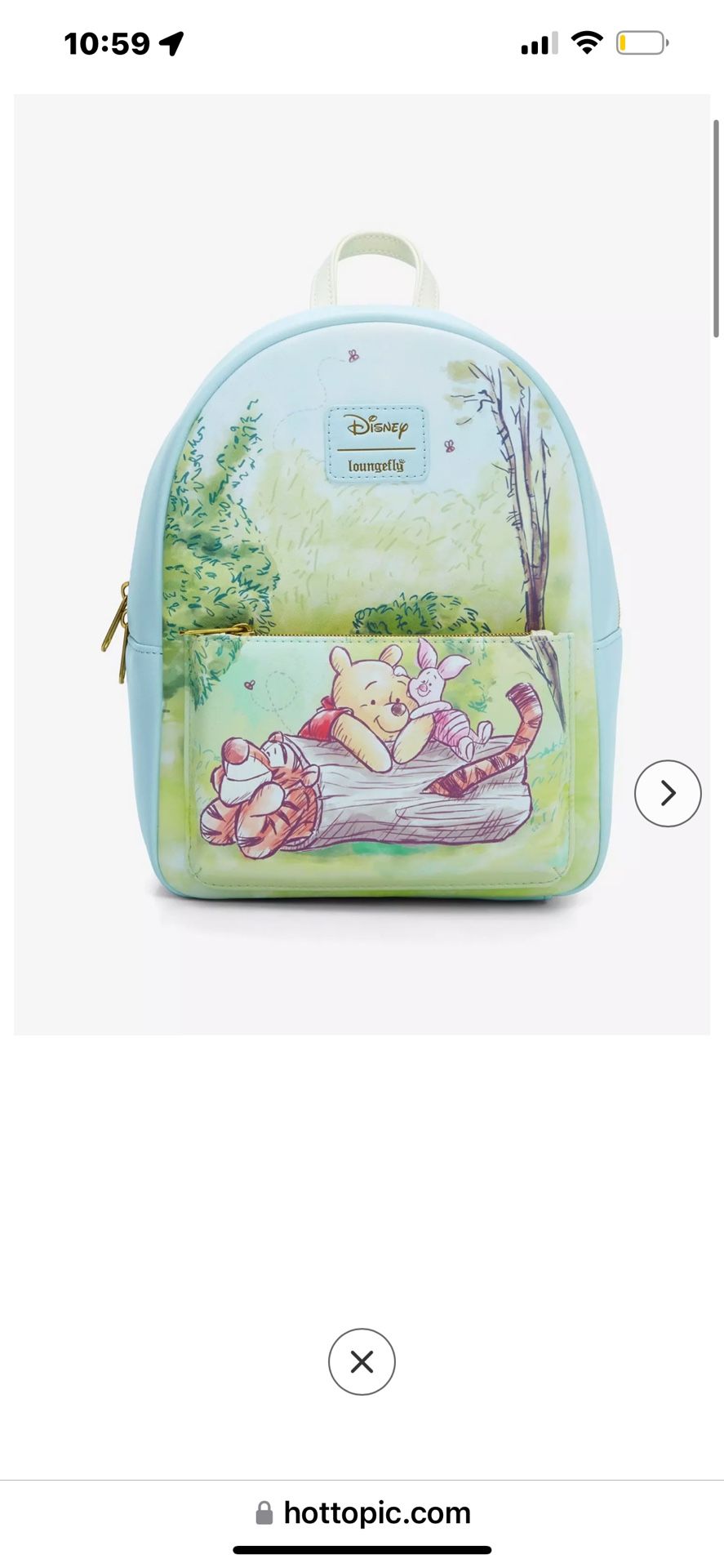 Loungefly Disney Winnie The Pooh Trio Mini Backpack - ohana  display picture 1