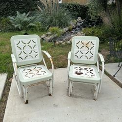 Antique Outdoor Metal Rocking Chairs
