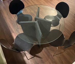 Glass Dining Table with Chairs