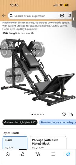 GMWD Leg Press Hack Squat Machine Combo