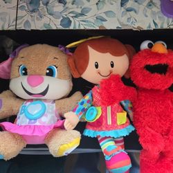 3 Plushies Tickle Elmos Feet All For $25