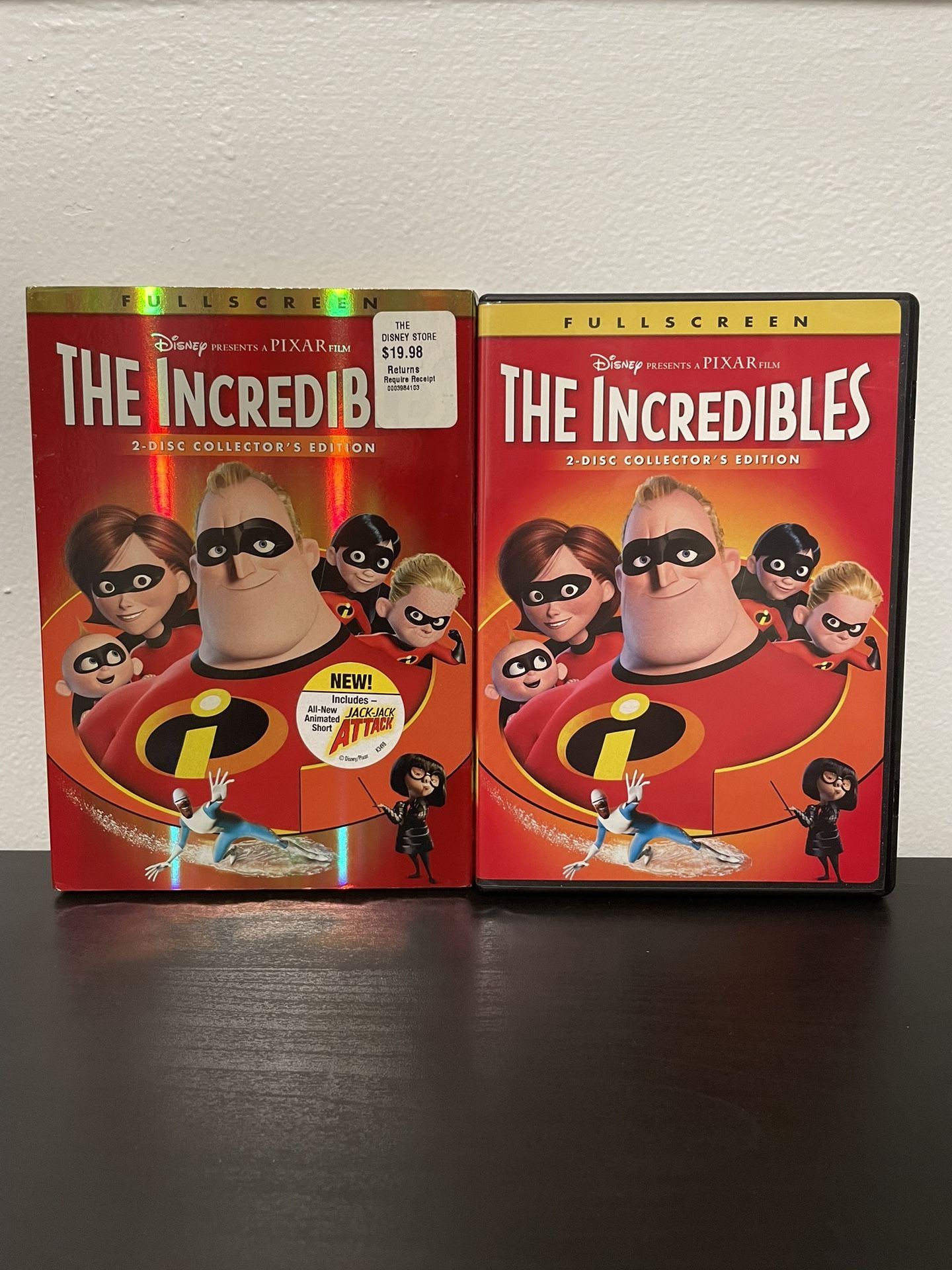 The Incredibles DVD 2 Disc Collectors Edition Disney Holo Slipcover Fullscreen