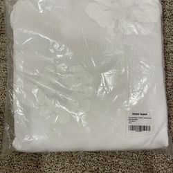 White Monochrome Denim Tears Hoodie