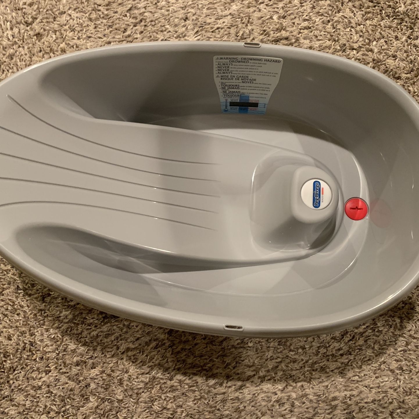 Peg Perego Infant Tub w/Thermometer - LIKE NEW