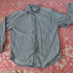 vintage levi straus button up made in portugal small grey 90s (sun faded)