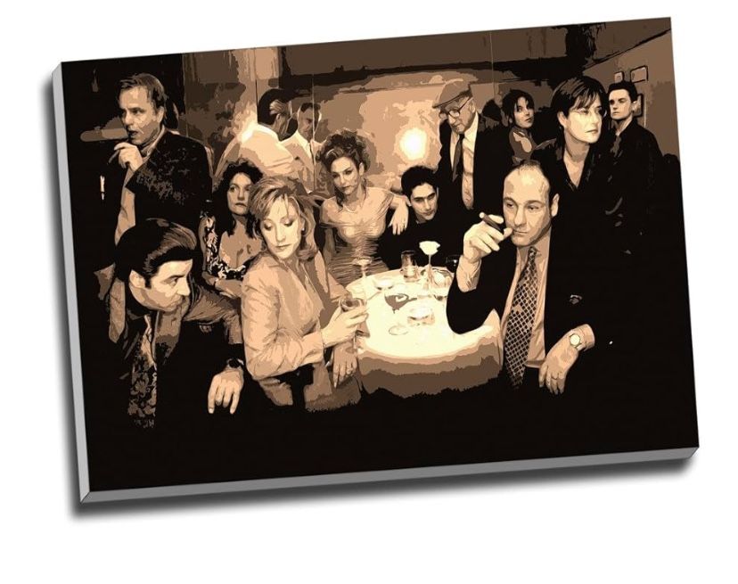 Panther Print 30x20” Canvas Sopranos Collage Wall Art