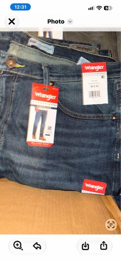 New Wrangler Five Star Premium Relaxed Boot Jeans 38x32
