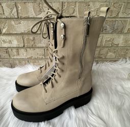 Geox SPHERICA Combat Boots Sand Color Size 8