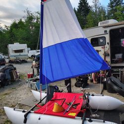 Pontoon Catamaran Sail Boat