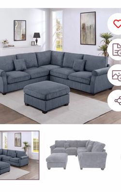 Sectional with ottoman set