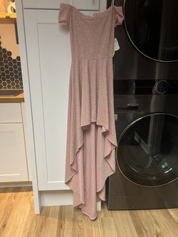Off The Shoulder Short To Long Back Dress 