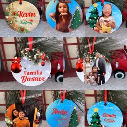 Custom Photos double sided ornaments 🎄✨