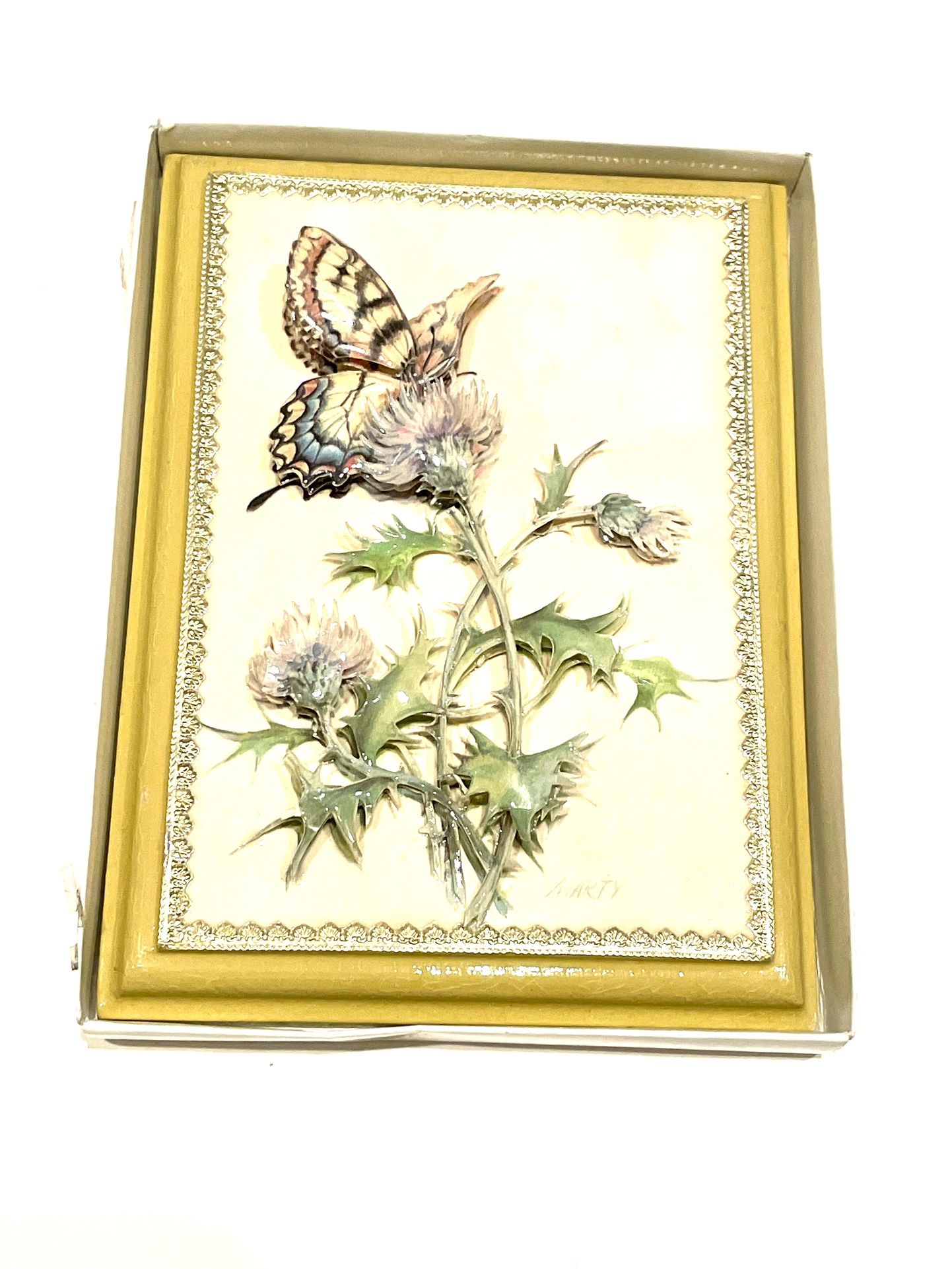 Vintage Artisan 3D Picture Of Butterflies