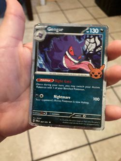 Gengar Pokémon TCG Holo Card 057/091 PAF