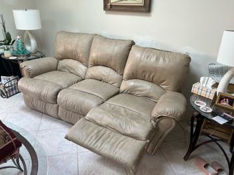 Leather Recliner Sofa