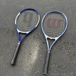 Set of 2 Tennis Rackets (1) Prince Rage x (1) Wilson V Matrix Good Condition 