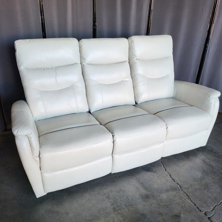 Genuine Leather Power Reclining Sofa